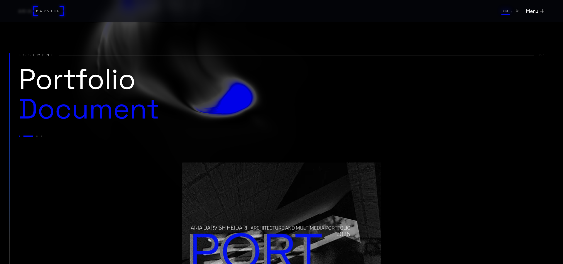 Aria Darvish portfolio document page screenshot