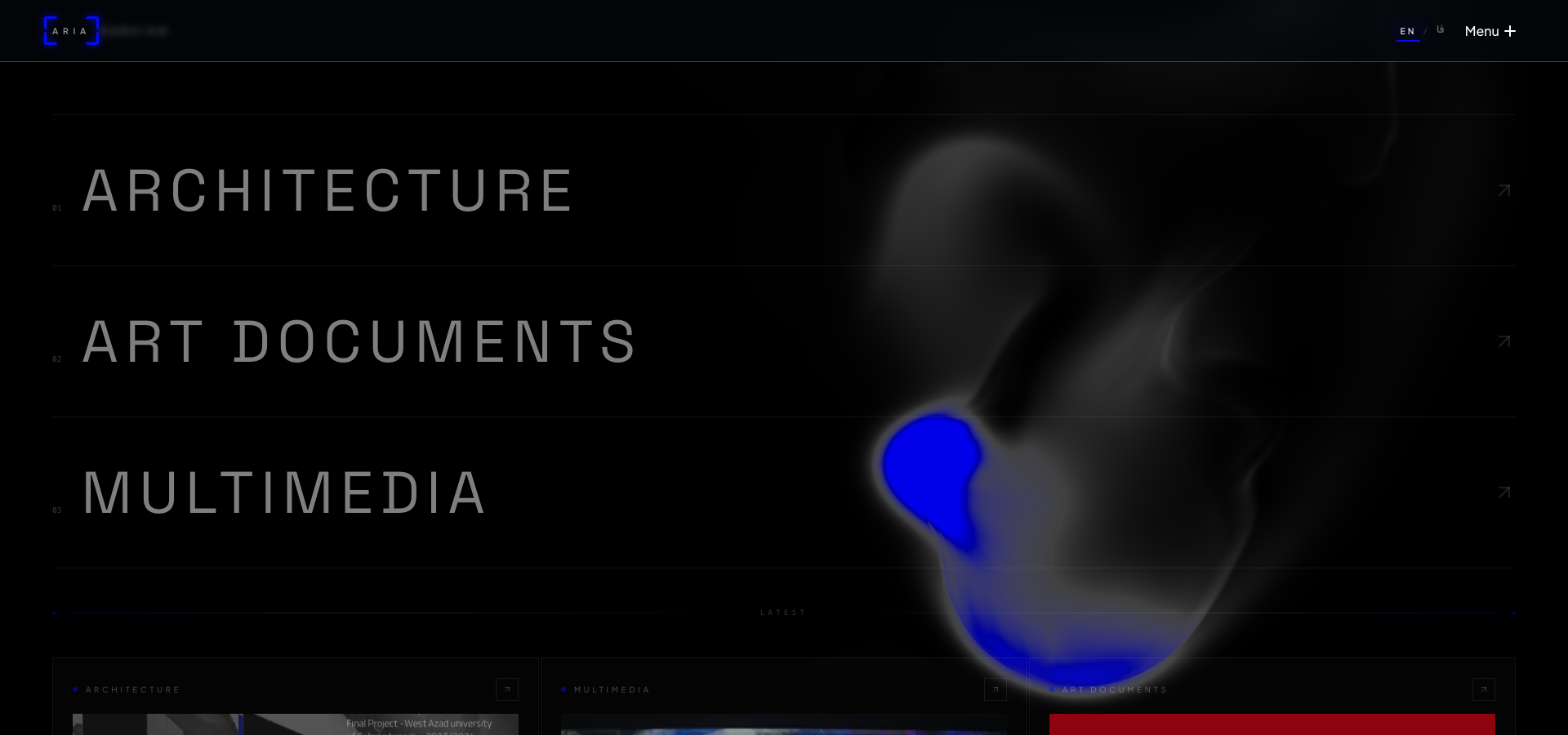 Aria Darvish homepage screenshot