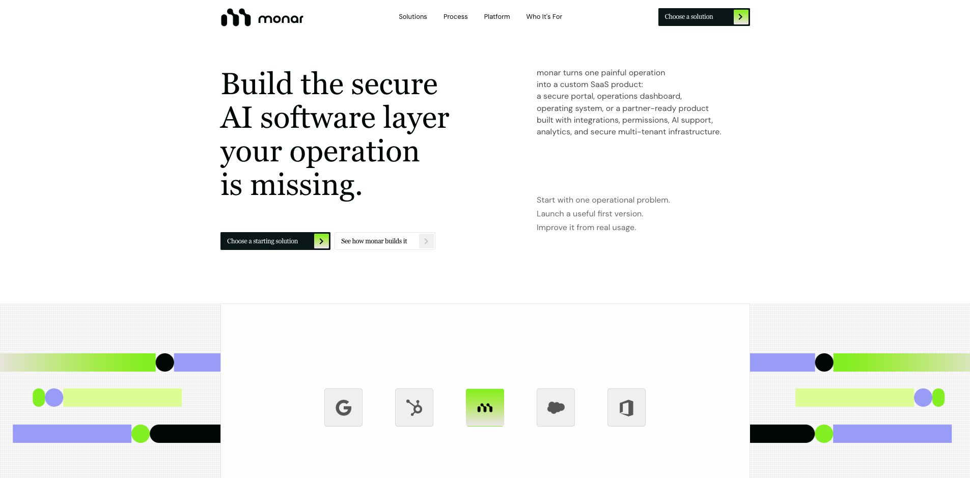 Monar website homepage screenshot